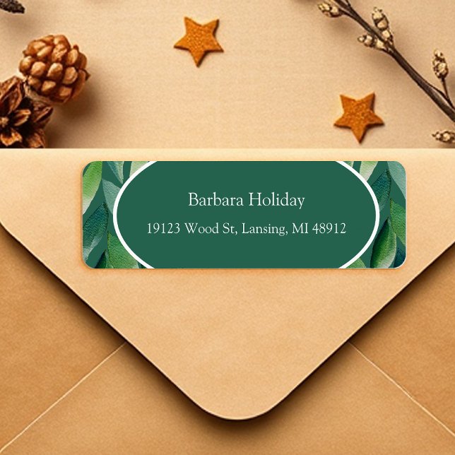 Modern Green Bohemian Nature Label (Creator Uploaded)