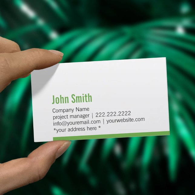 Modern Green Bold Border Business Card (Creator Uploaded)