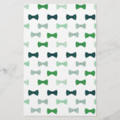 Modern Green Bow Tie pattern bowties (Front)