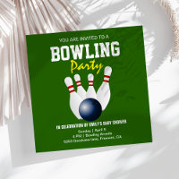 Modern Green Bowling Baby Shower