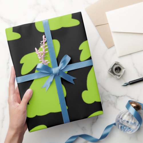 Modern Green Bunny Rabbit Wrapping Paper
