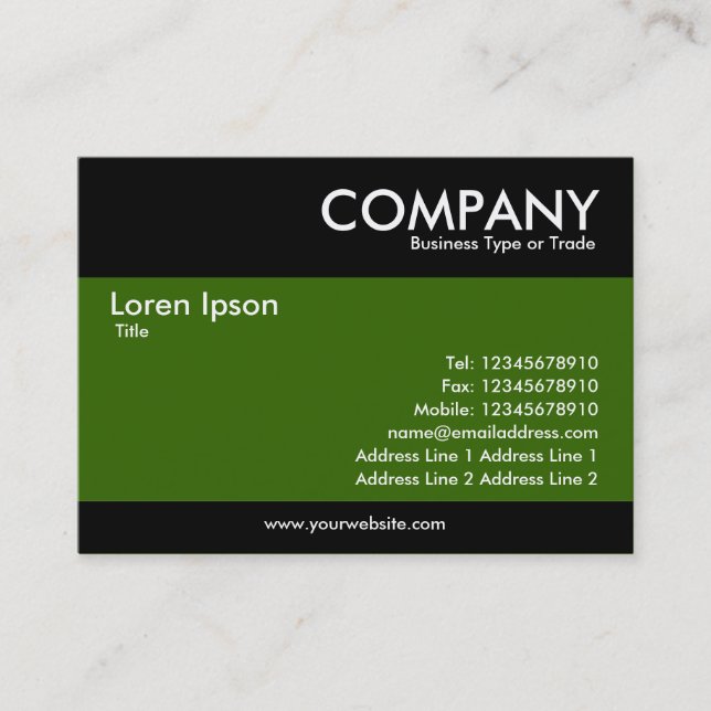Modern - Green Business Card (Front)