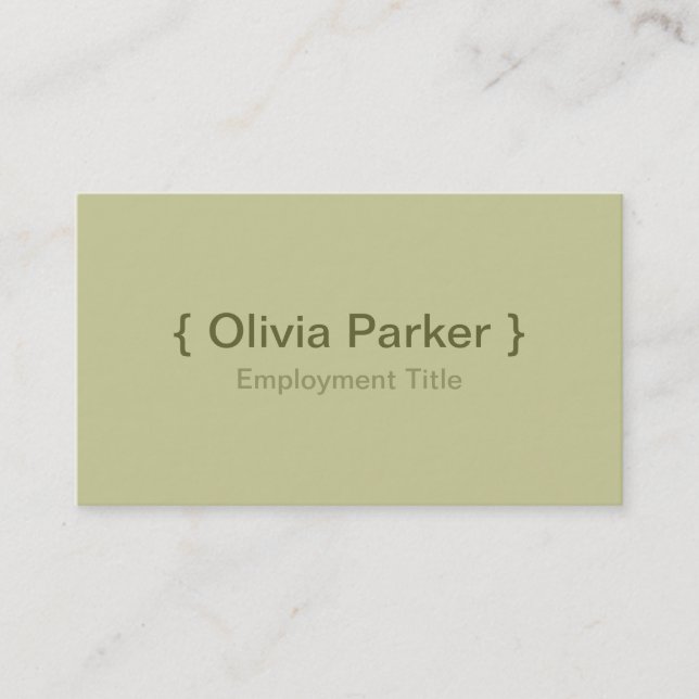 Modern Green Business Card (Front)