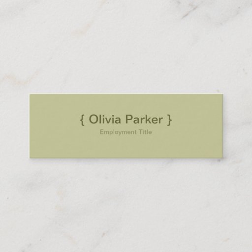 Customizable Modern Green Business Card