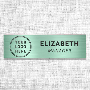 Modern Green Business Logo Name Tag