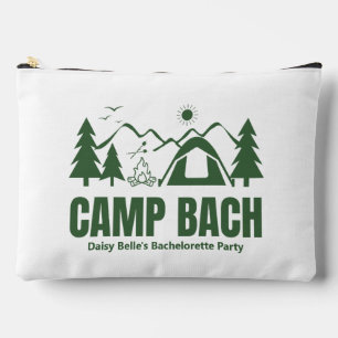 Modern Green Camp Bachelorette Weekend Accessory Pouch