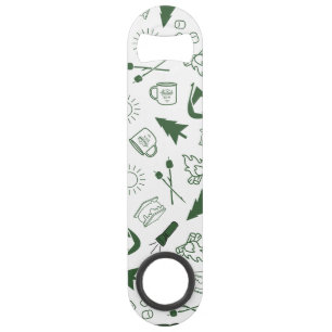 Modern Green Camp Bachelorette Weekend Bar Key