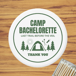 Modern Green Camp Bachelorette Weekend Mini Candle Favors