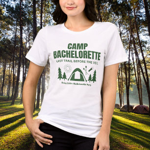 Modern Green Camp Bachelorette Weekend Tri-Blend Shirt