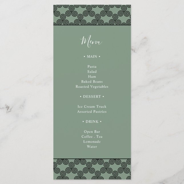 Modern Green Celtic Knot Irish Wedding Invitation (Front)