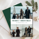 Modern Green Christmas Family Photo Nautical Beach Holiday Card<br><div class="desc">Spread joy this Christmas with this fun family photo card! It has a cheerful green color and a cute nautical theme with sailboats. Perfect for sharing laughter and love, this card captures all the warm holiday feelings. Send it to friends and family to share your happiness and celebrate the magic...</div>