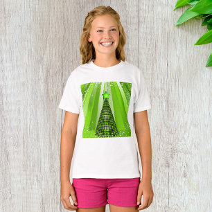 Modern Green Christmas Tree with Star T-Shirt