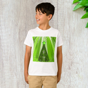 Modern Green Christmas Tree with Star  T-Shirt