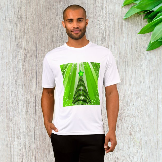 Modern Green Christmas Tree with Star  T-Shirt (Creator Uploaded)