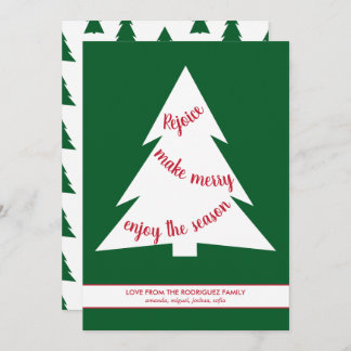 Modern Green Christmas Trees Holiday Script