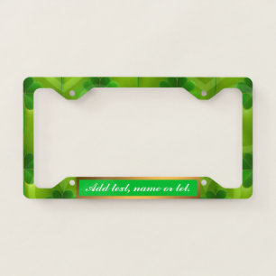 Modern Green Clover 4 Lists Collection License Plate Frame
