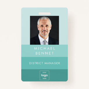 Modern Green Company Photo ID Badge