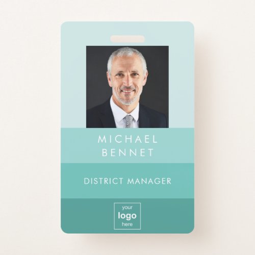 Modern Green Company Photo ID  Badge