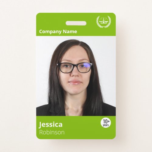 Modern Green Computer Tech Custom Print Employee Badge