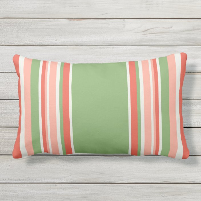 striped outdoor lumbar pillows