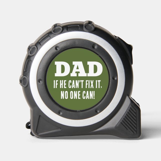 Modern Green Dad Father's Day Husband Personalized Tape Measure (Front)