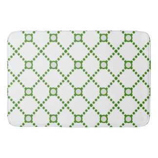 Modern Green Diamond Bath Mat