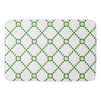 Modern Green Diamond Bath Mat by MannzMats at Zazzle