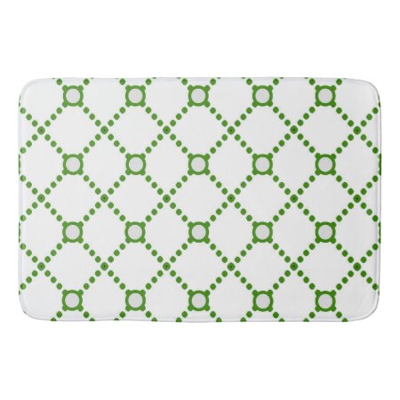 Modern Green Diamond Bath Mat