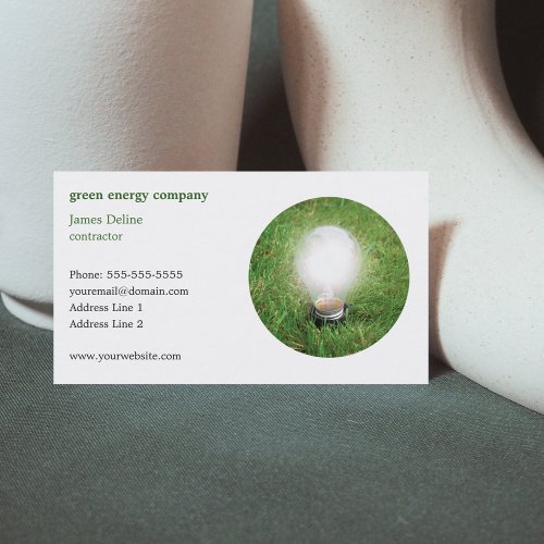 Modern Green Energy Business Card Template