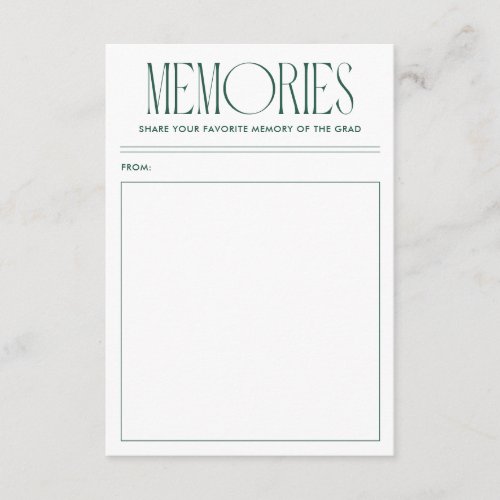 Modern Green Favorite Memory Graduate