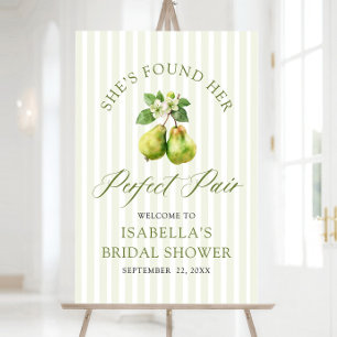 Modern Green Gingham Perfect Pair Bridal Shower Foam Board