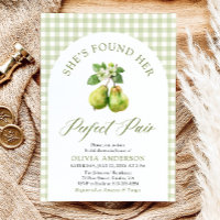 Modern Green Gingham Perfect Pair Bridal Shower