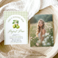 Modern Green Gingham Perfect Pear Bridal Shower