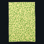 Modern Green Gold Leopard Pattern Animal Print Kitchen Towel<br><div class="desc">Decorate your kitchen with this cool towel. Makes a great housewarming,  birthday  or wedding gift! 
You can customize it and add text too.
Check my shop for lots more colors and patterns!</div>