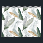 Modern Green & Gold Tropical Calendar<br><div class="desc">Modern Green & Gold Tropical Calendar</div>