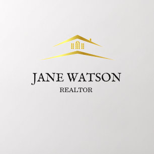 Modern Green & Golden Real Estate Wall Decal