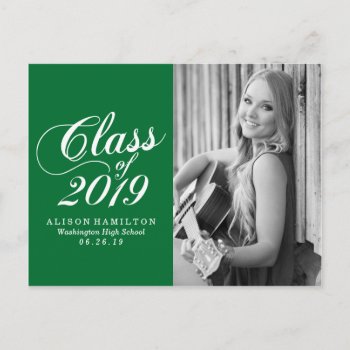 Modern Green | Graduation Announcement by cardeddesigns at Zazzle