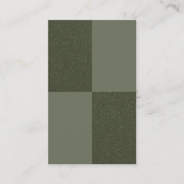Modern Green Grid Business Card – Customizable (Front)