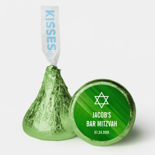 Modern Green Grunge Bar Mitzvah Hersheys Kisses