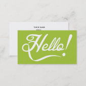 Modern Green - Hello Business Card (Front/Back)
