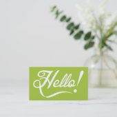 Modern Green - Hello Business Card (Standing Front)