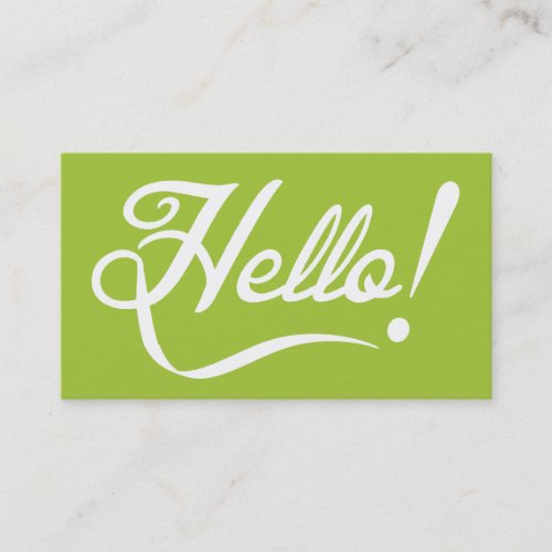 Modern Green _ Hello Business Card