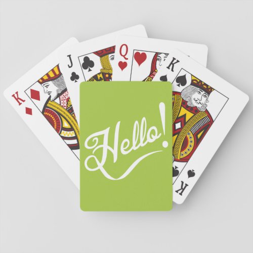 Modern Green _ Hello Playing Cards