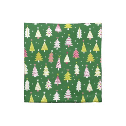 Modern Green Hot Pink Black Lime Christmas Holiday Cloth Napkin