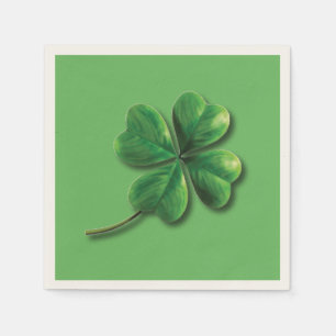 Modern Green Irish Shamrock Napkins