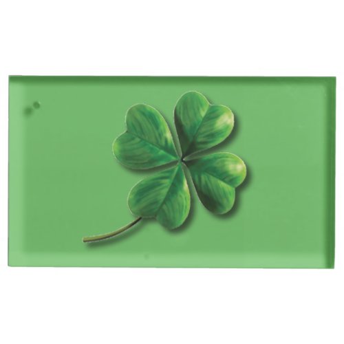 Modern Green Irish Shamrock Table Number Holder