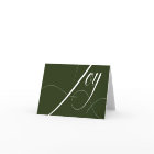 Modern Green Joy Script Christmas