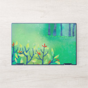 Modern Green Landscape Art HP Laptop Skin
