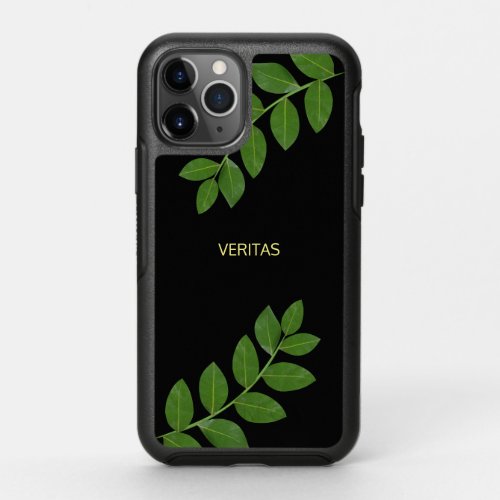 Modern Green Laurel Leaves  OtterBox Symmetry iPhone 11 Pro Case