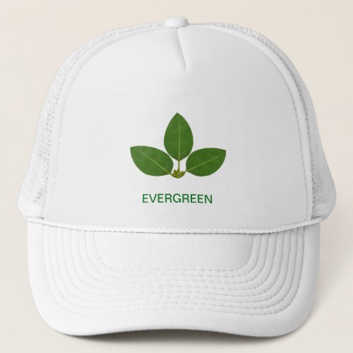 Modern Green Laurel Leaves Trucker Hat